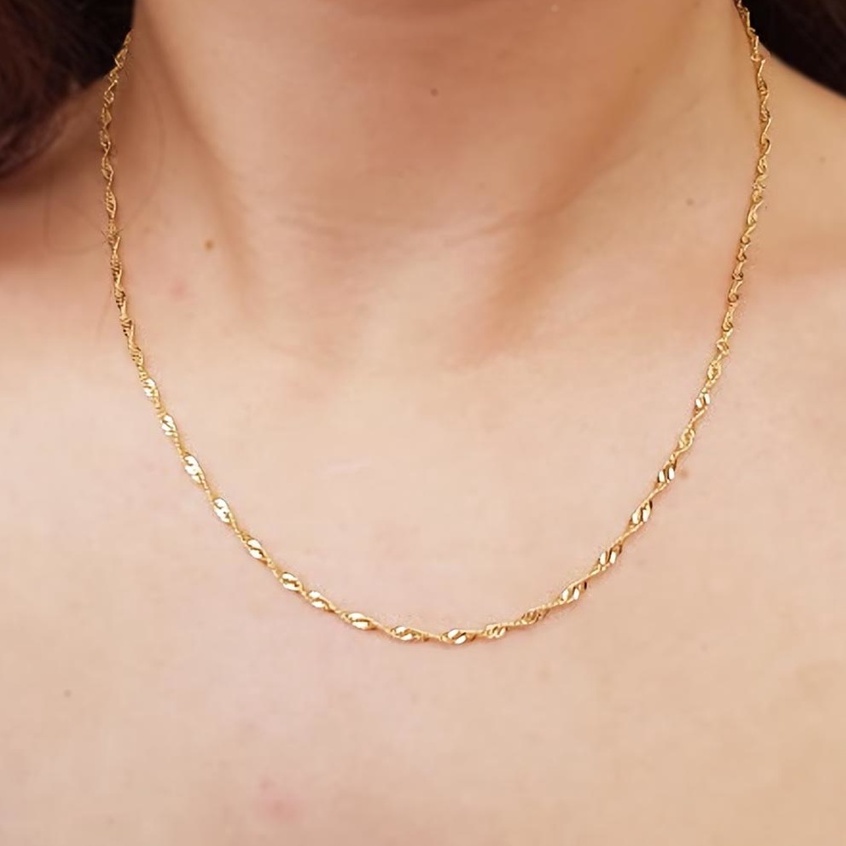 Colar Feminino Semi Joia Banhada 10 Milesimos Ouro 18K Veraddeiro Não ...