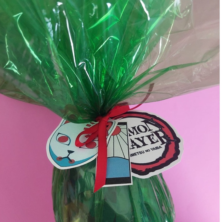 Ovo de Páscoa Demon Slayer/Kimetsu no Yaiba recheado de acessórios - LER A DESCRIÇÃO