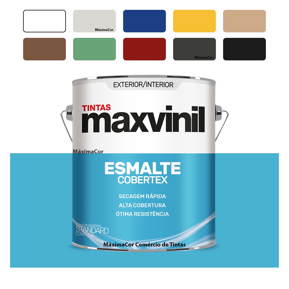 Tinta Esmalte Cobertex Madeiras e Metais Maxvinil 3,6 Litros