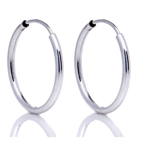 Mini Argola Unissex Prata E Dourada