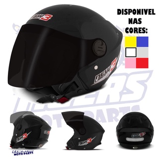 Capacete New Liberty Tree Viseira Fume Aberto Pro Tork Feminino Masculino