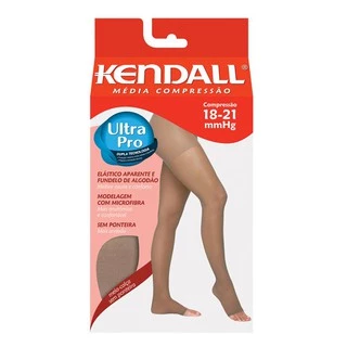 Meia Calça Kendall Média Compressão Sem Ponteira Com Ponteira P M G GG Cor Mel