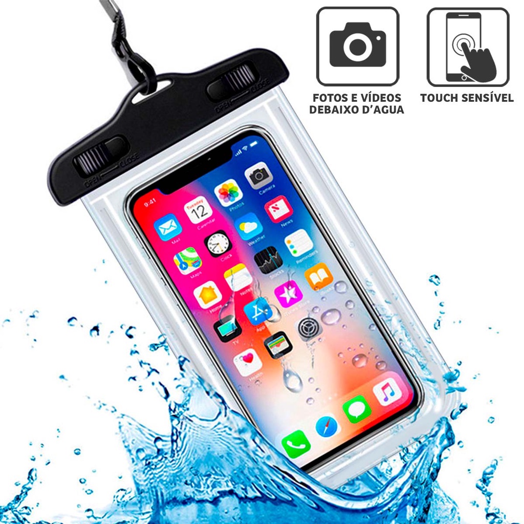 Capa De Celular Impermeável Proteção Mergulho Chuva Piscina | Shopee Brasil