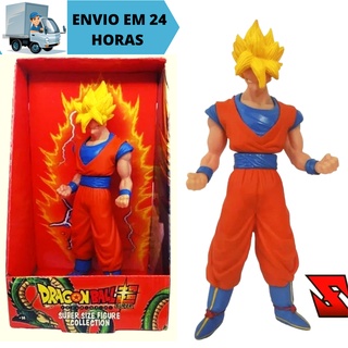 Goku Blue Dragon Ball Z Boneco Collection Grande 26cm Caixa