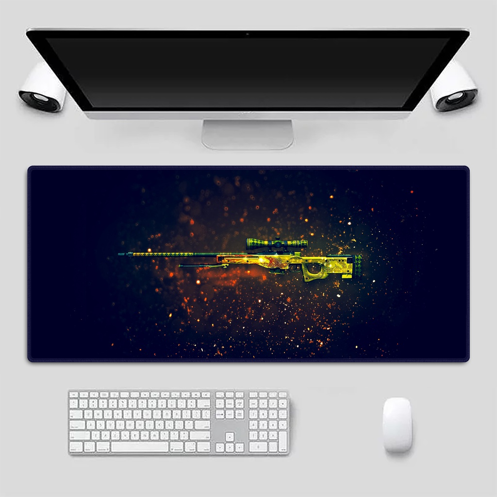Mouse Pad Grande 90x40 Couro Gamer Desk Pad Csgo Awp | Shopee Brasil