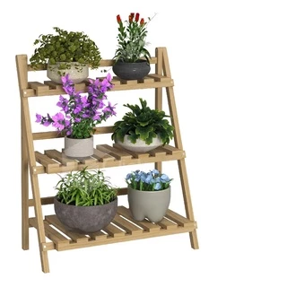 prateleiras para vaso de plantas de madeira