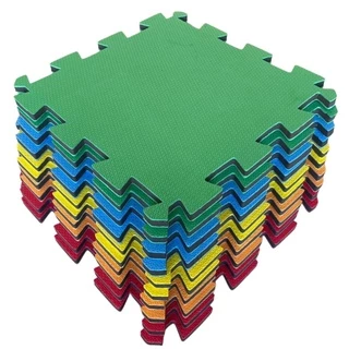 Kit 10 Tapetes Ou Tatames Eva Colorido 50x50x2 Cm