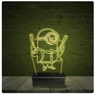 Led Luminária Acrílico Abajur - Minions Filme Desenho 10