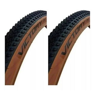 Par Pneus Bike Mtb Chaoyang Victory Skinwall Aro 29 X 2.20 Banda Marrom
