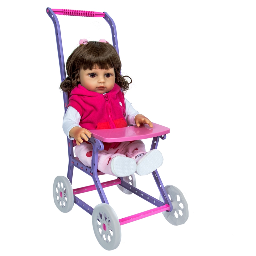 TOYANDONA Carrinho De Menina Jogo De Boneca Berço Fingir Brincar De Boneca  Carrinho De Jogo Modelo De Carrinho Pequeno Jogo De Carrinho De Boneca Bebê