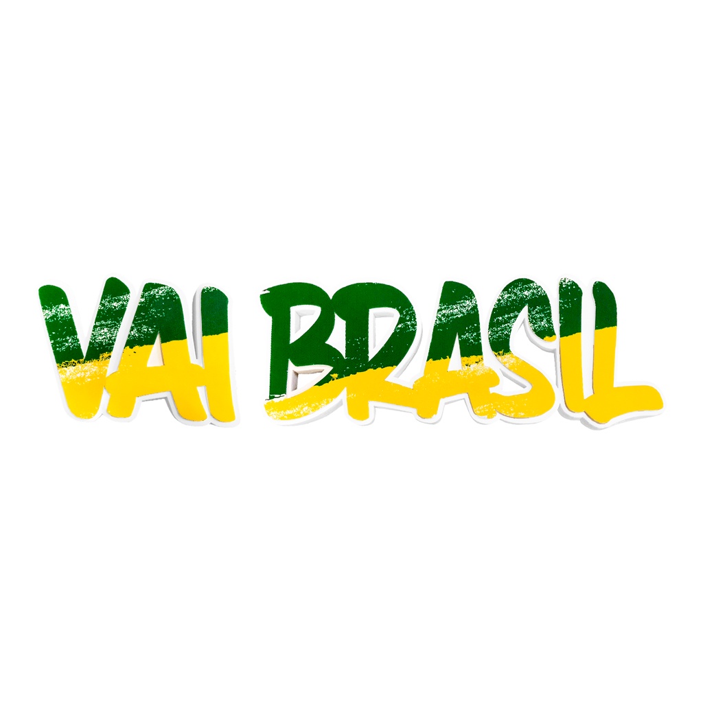 Faixa Enfeite Vai Brasil Copa Do Mundo 56cmx14cm - Piffer | Shopee Brasil