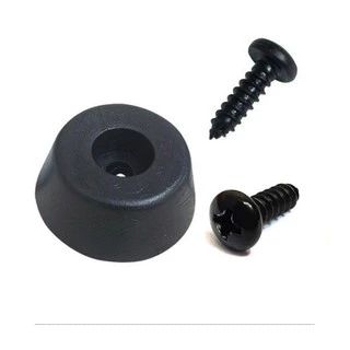 kit 12 un pe peziinho pequeno de borracha resistente com parafusos para moveis cx d som
