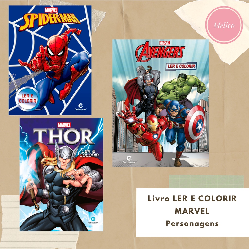 100 Páginas Para Colorir Marvel - Homem Aranha - 20x27cm - Livro de Colorir  - Magazine Luiza