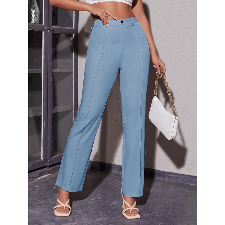 Calça feminina alfaiataria oxford moda | Shopee Brasil