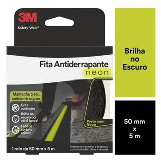 Fita Antiderrapante Neon Safety-walk Escadas 50mm X 5m 3m