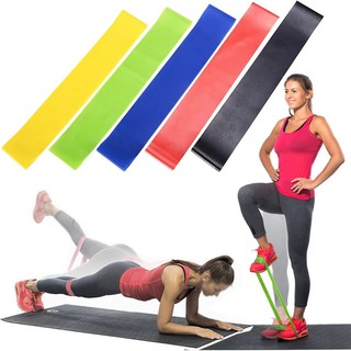 Kit 5 Faixas Elásticas De Resistência Mini Band Fita Elástica De Resistência Para Academia Exercícios Yoga Musculação e Fisioterapia