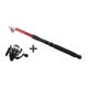 Kit Pescaria Vara de Pesca Telescópica 1,80M + Molinete com Linha 3 Rolamentos