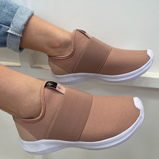 Tênis para Academia Feminino Slip On Meia Calce Fácil Caminhada Esportivo Confortável Leve