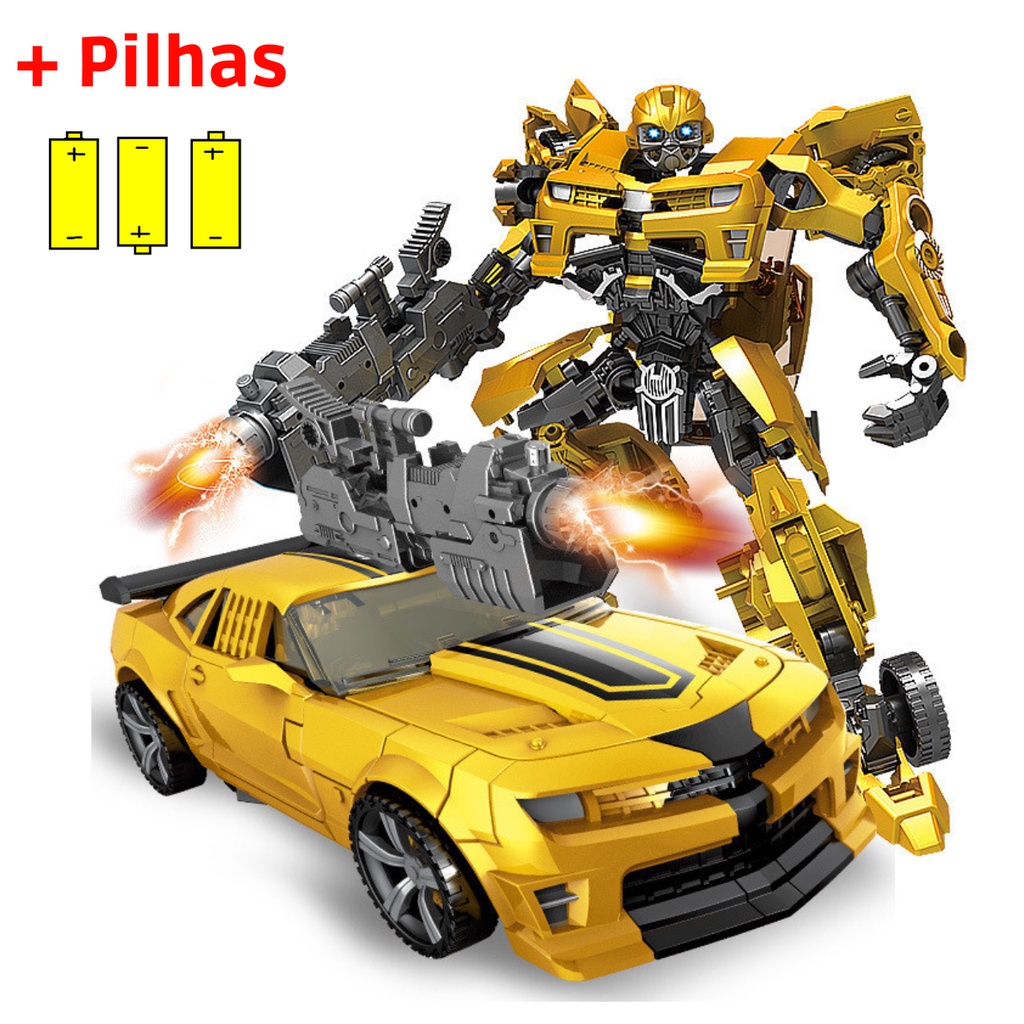 carro policia transformers vira robo 3 d com sons luzes led e movimento :  : Brinquedos e Jogos