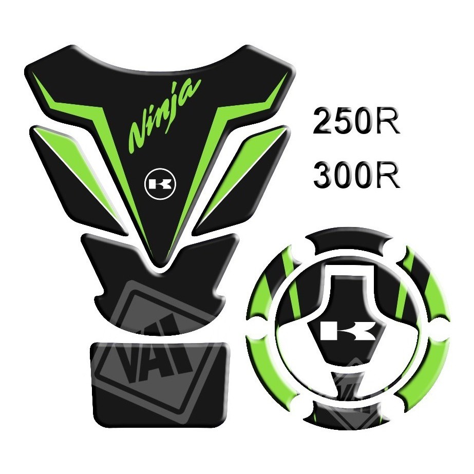 3D Resin Tankpad Für Kawasaki ZX-6R - Tankschutz Aufkleber 14x20cm