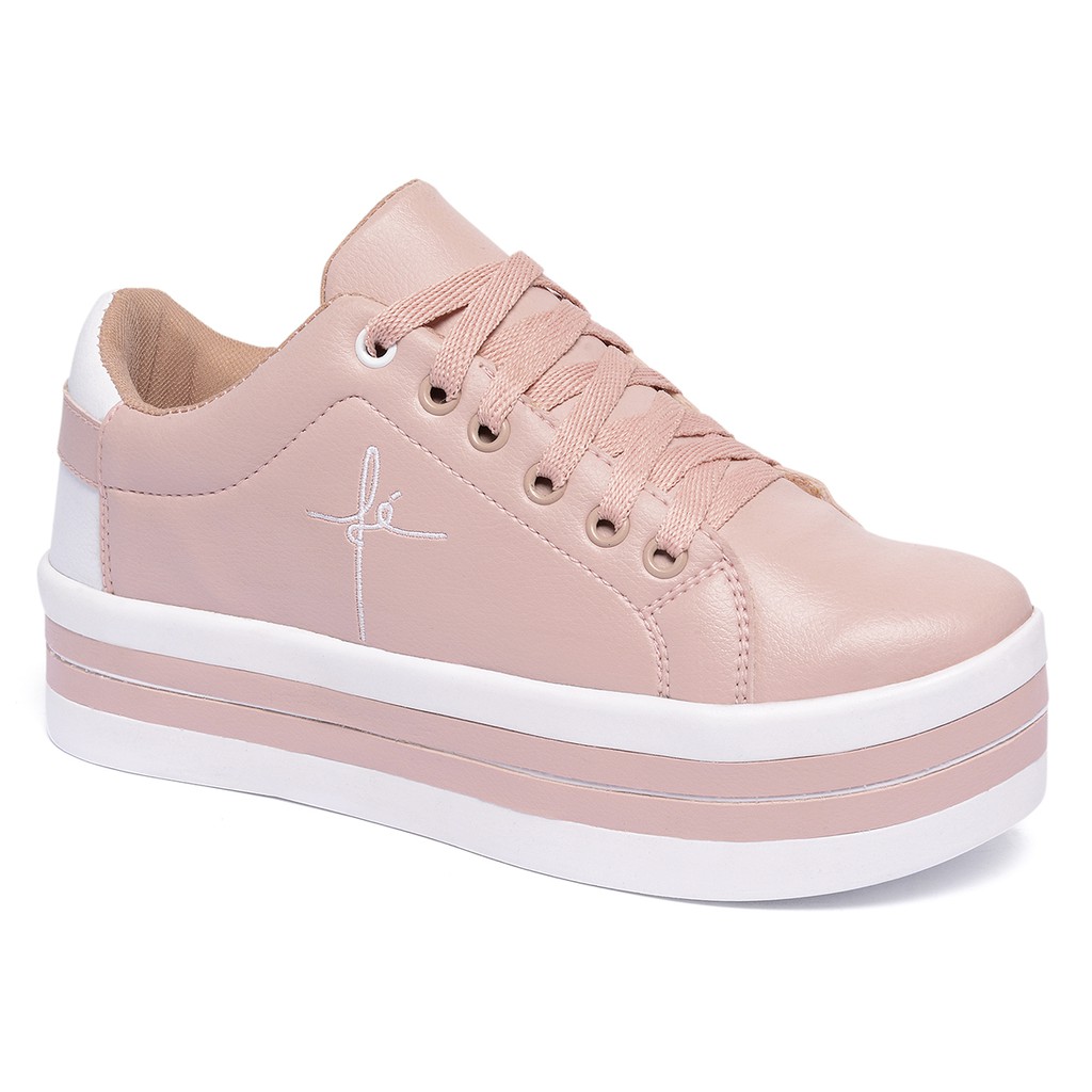 Tênis Feminino Casual Salto Alto Sneaker