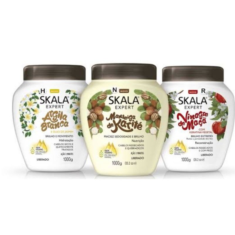 Kit Skala Cronograma Capilar Hidratação +Reconstrução +Nutrição 1kg ...