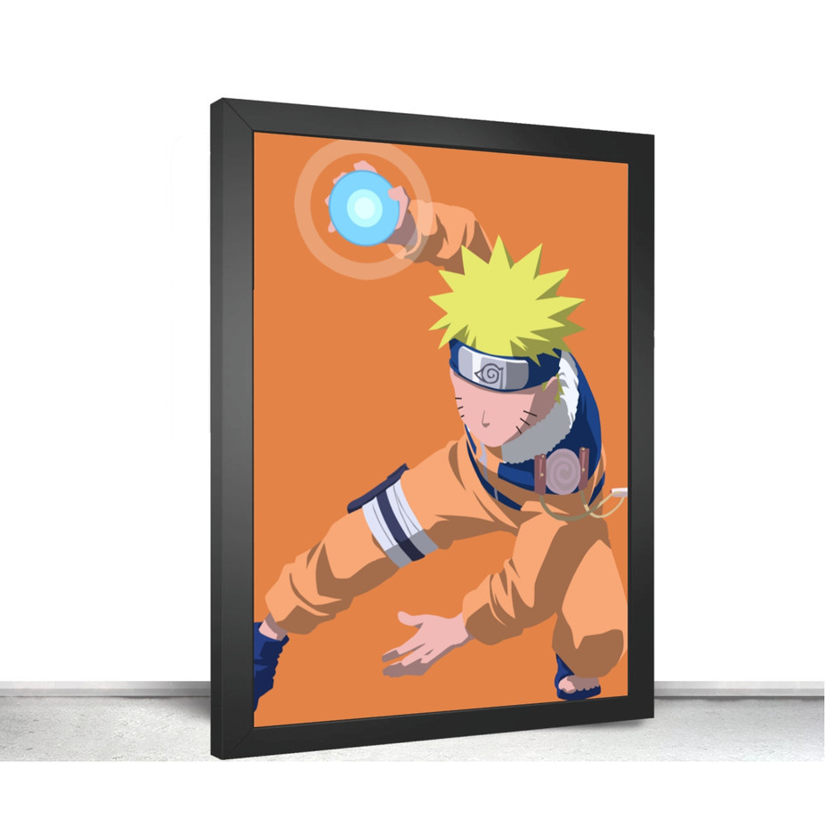 Quadro Decorativo poster Naruto Classico Rasenggan Retro
