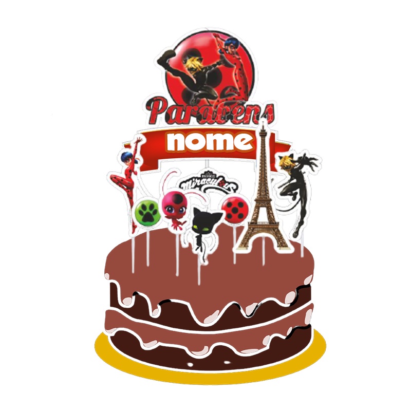 Mais uma amostra digital para topo de bolo tema ladybug  #topodebolomiraculous #festaladybugmiraculou…