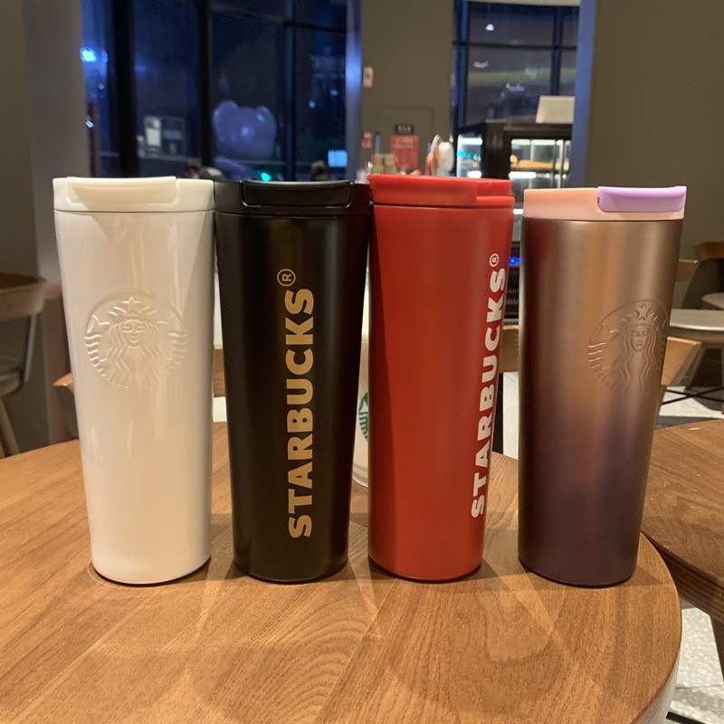 Starbucks Xícara Térmica De Café Em Aço Inoxidável 500ML/Com Gradiente Relevo