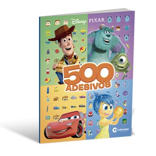 Livro 500 Adesivos Disney Pixar Toy Story Carros Monstros SA