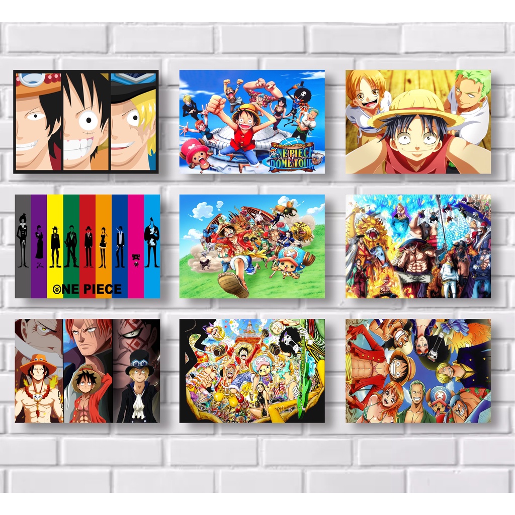 Luffy Rebaixado. One Piece. Quadro decorativo de anime em MDF