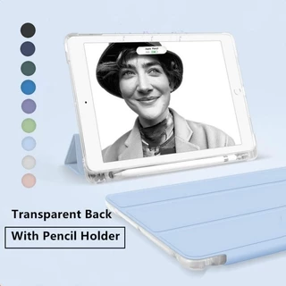 Caso Ipad 8 7 10.2 Mini Air Transparente Tampa Da Caixa De Volta Com Lápis Titular Inteligente Caso Escudo Protetor Ímã Auto Wake Capa