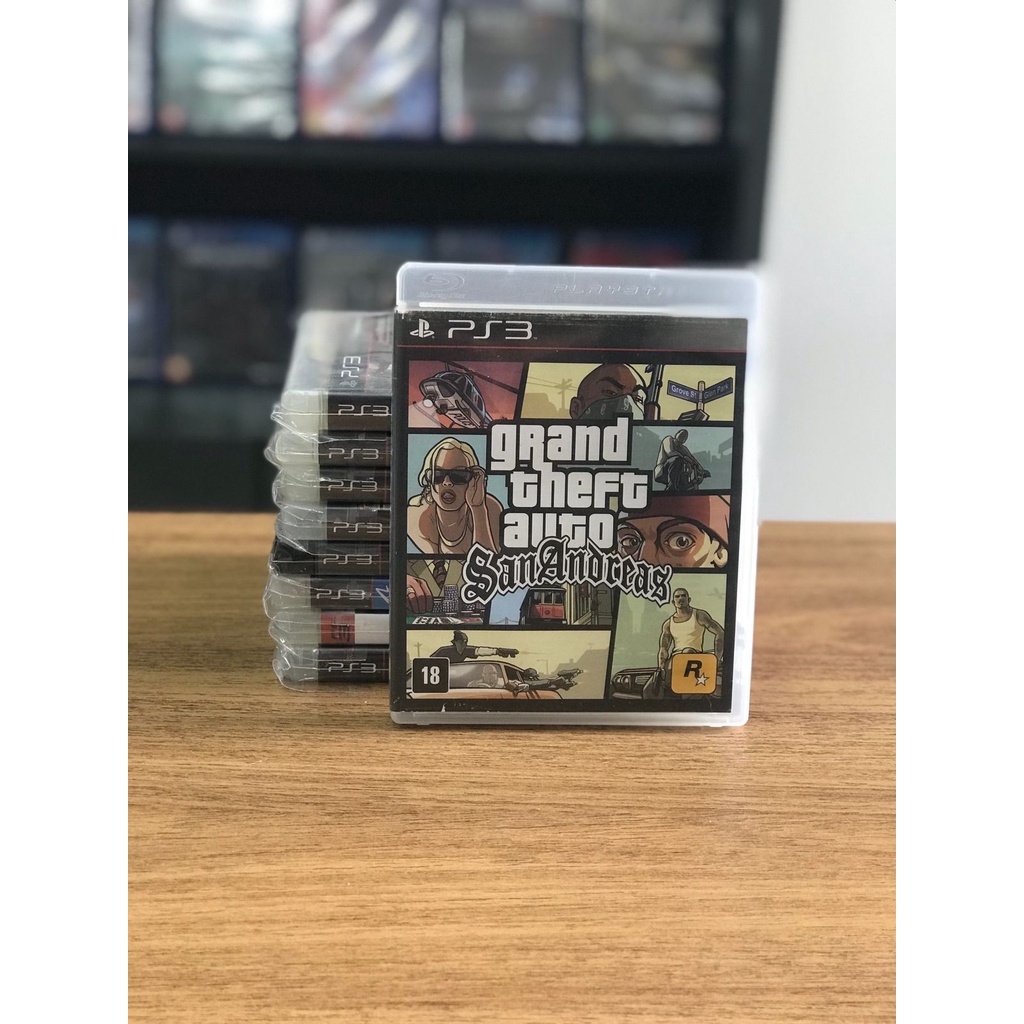 GTA San Andreas, PS3, mídia física, impecável