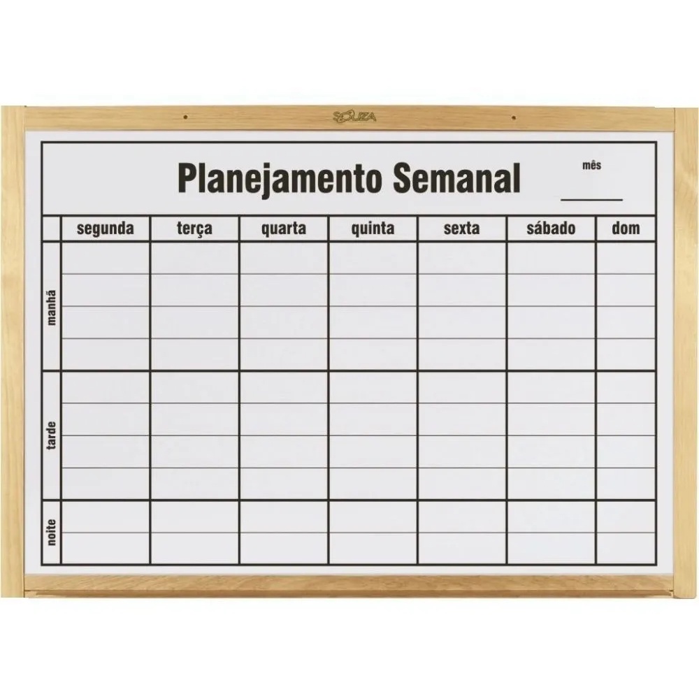 Lousa Quadro De Aviso Planejamento Semanal 90x60cm Caneta Apagador Shopee Brasil 4610