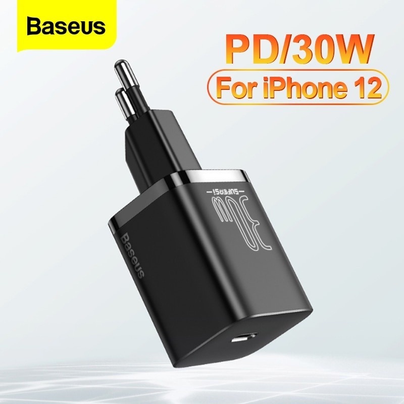 Baseus PD 30W USB Charger Adapter For iPhone 13 12 Pro Type-C QC 3.0