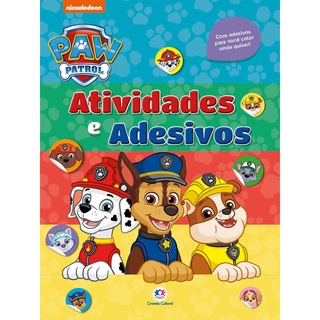 Livro infantil colorir patrulha canina c 50 adesivo