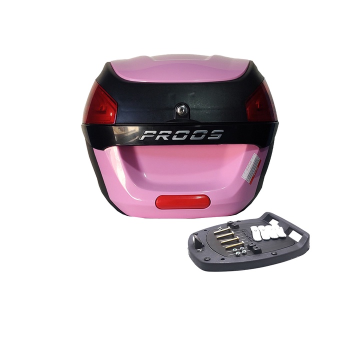 Bau Bauleto Proos Rosa Para Bagageiro Moto 29 Litros Com Suporte ...