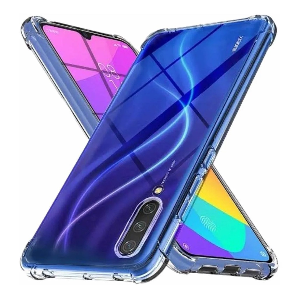 Capa transparente silicone Xiaomi Mi 9 Lite bordas reforçadas anti-impacto resistente