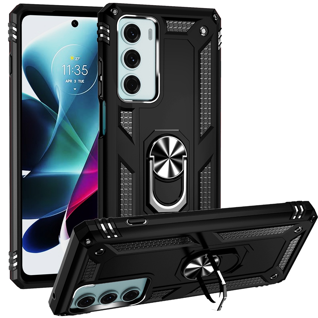 Custodia Motorola Moto G200 5G Con Portafoglio E Stand – Flip Cover In Pelle Blu