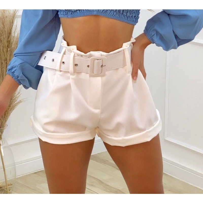 Shorts de alfaiataria cintura hot sale alta