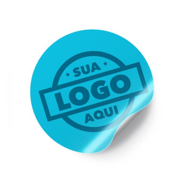 1.000 Adesivos Vinil Branco 5x5cm - Personalizado