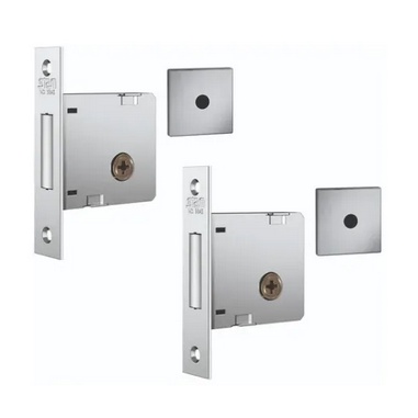 Fechadura STAM auxiliar INOX - 1004 RQ1 PAR QUADRADO