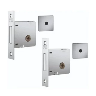 Fechadura STAM auxiliar INOX - 1004 RQ1 PAR QUADRADO