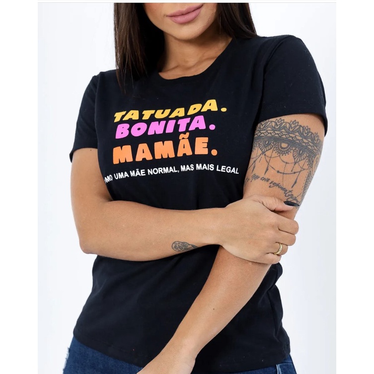 Camiseta Roqueira Tatuada Mamãe