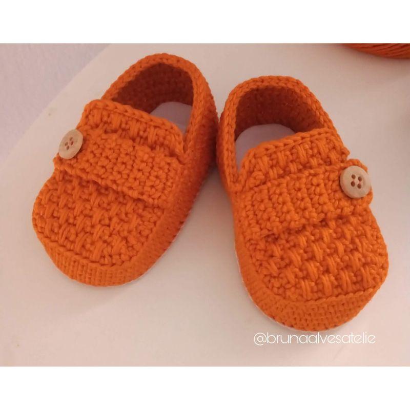 Sapatinho de hot sale crochê mocassim