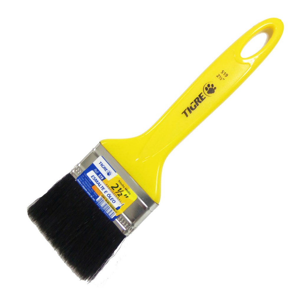 Pincel Para Pintura Trincha Esmalte Óleo 519 2 1/2 Pol. 63mm | Shopee ...