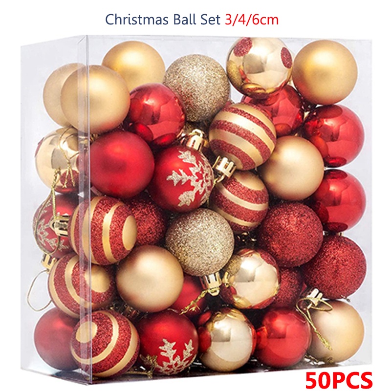 Bola de Natal Lisa Vermelha 8 Peças 6cm Enfeite para Arvore
