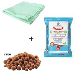 Kit para Plantio Com Argila Expandida Manta E Substrato