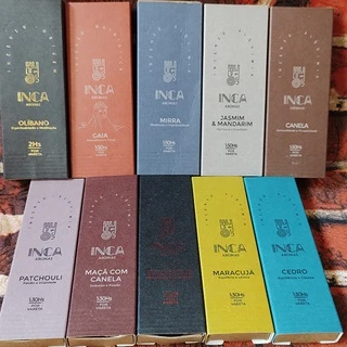 Incenso INCA 100% Natural e Artesanal Vários Aromas Caixas com 4 ou 9 varetas - ESCOLHA O SEU AROMA FAVORITO