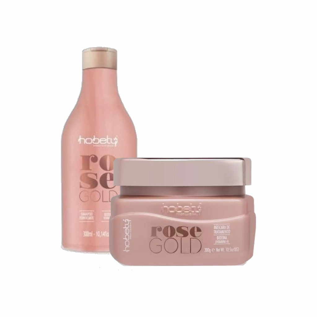 Hobety Kit Rose Gold Shampoo 300 Ml + Máscara 300 Gr Shopee Brasil